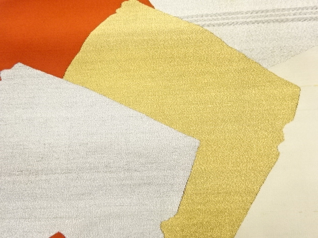 JAPANESE KIMONO / ANTIQUE NAGOYA OBI / TSUZURE / WOVEN SHIKISHI PATTERN